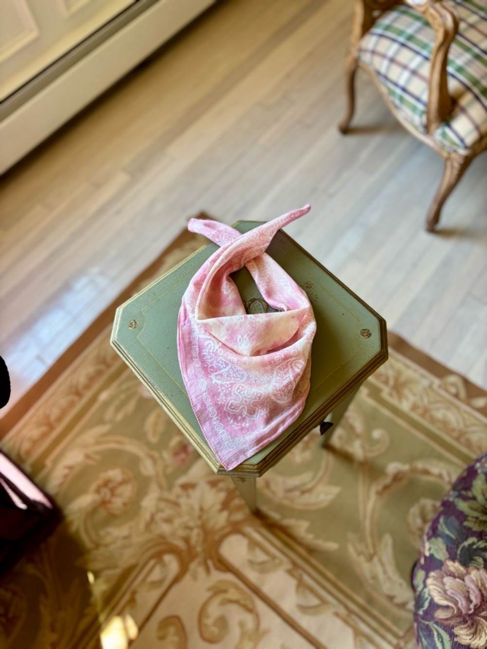 Anthropologie Pink Paisley Bandana Scarf